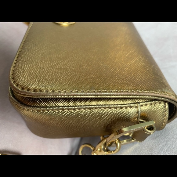 Tory Burch Saffiano Leather Gold Crossbody - Picture 7 of 14
